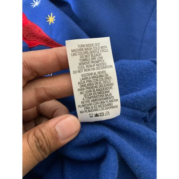 IB Diffusion Vintage Birds Crewneck Sweater Blue Women’s Size Large - Picture 6 of 6